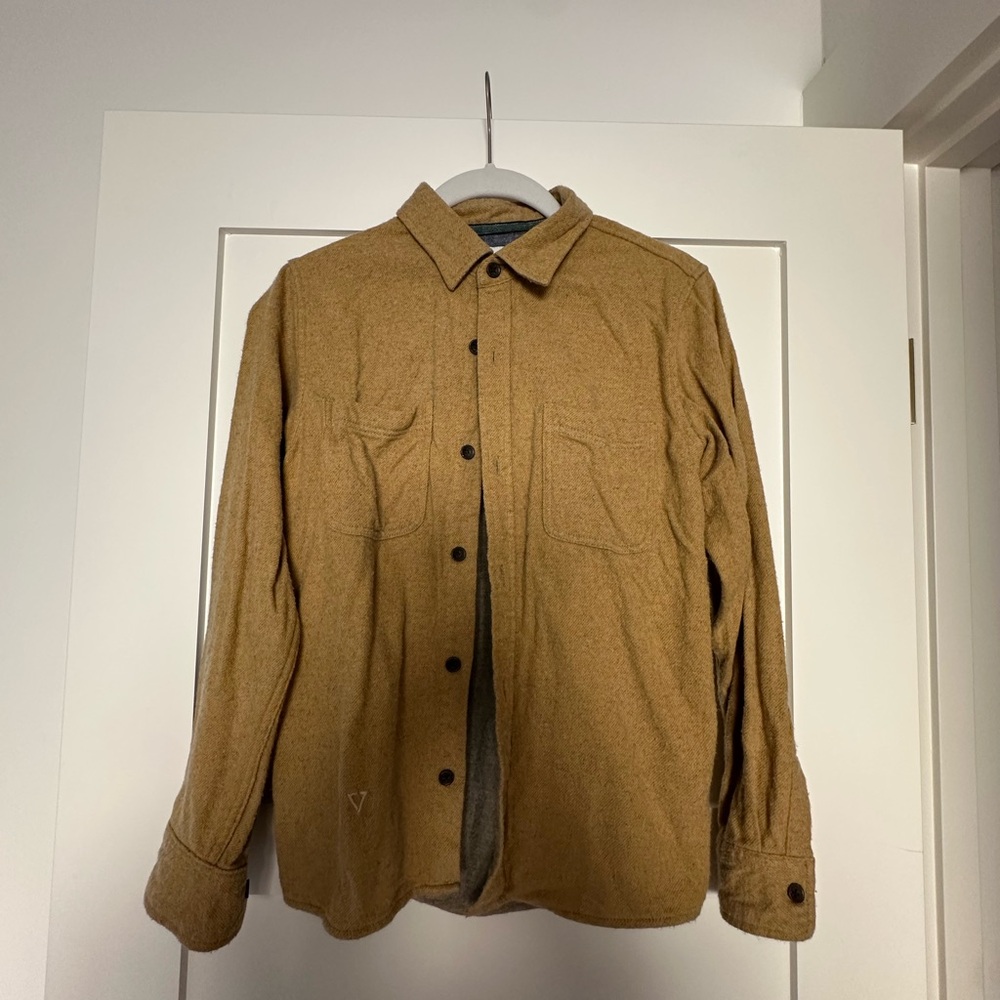 VISSLA Brown Yellow Button Down Shirt for Kids